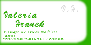 valeria hranek business card